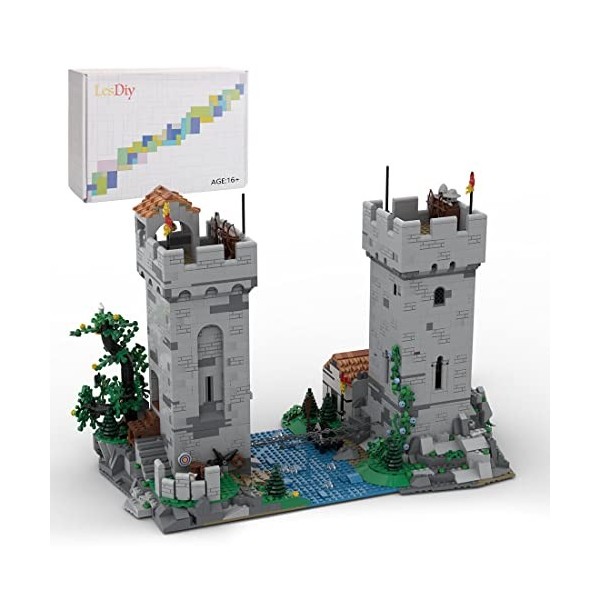 MOC-142920 Modèle de paysage routier médiéval, MOC-142920 compatible avec les blocs de construction darchitecture Lego, nouv