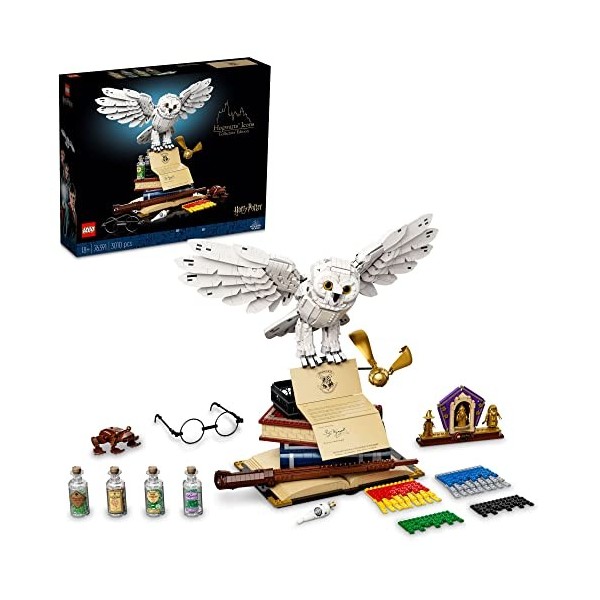 LEGO Harry Potter 76391 Lot de 3 010 icônes de Poudlard pour adultes Édition collector 20e anniversaire