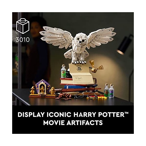 LEGO Harry Potter 76391 Lot de 3 010 icônes de Poudlard pour adultes Édition collector 20e anniversaire