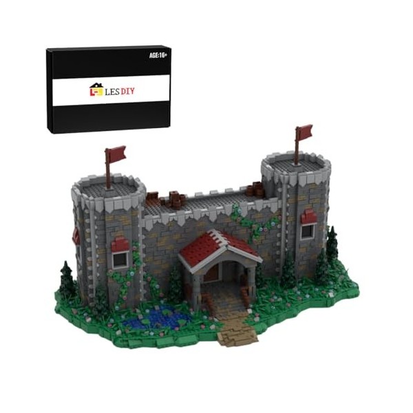 EnWind Modèle de bâtiment de château médiéval, kit maison de pirate, blocs de construction modulaires, compatibles avec larc