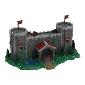 Explorers Modèle de château darchitecture médiévale, vue de rue modulaire, kit de construction, cadeaux pour adultes et enfa
