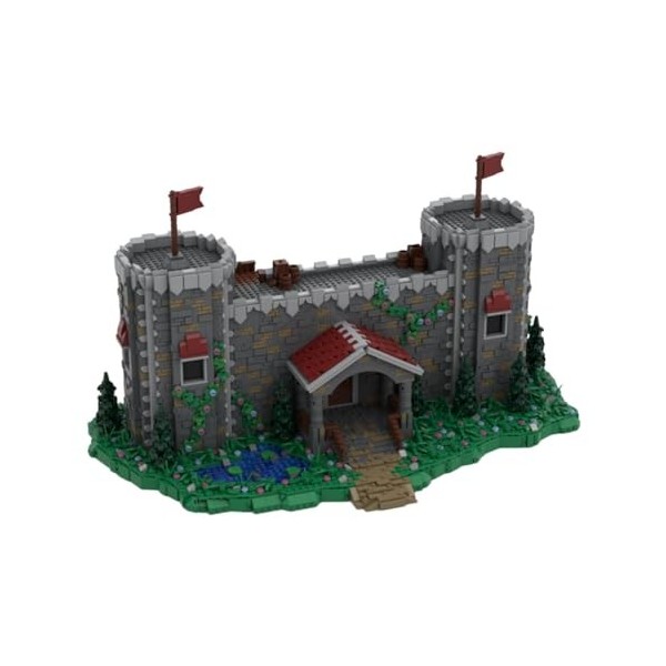 Explorers Modèle de château darchitecture médiévale, vue de rue modulaire, kit de construction, cadeaux pour adultes et enfa