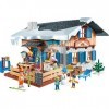 Playmobil Chalet avec skieurs, Multicolore, Taille Unique