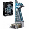 Kit Blocs Construction Darchitecture Hero Tower,Bricolage Blocs Serrage Tour Héros Modèle 9 Niveaux Avec LED Lumière 5883 Pi