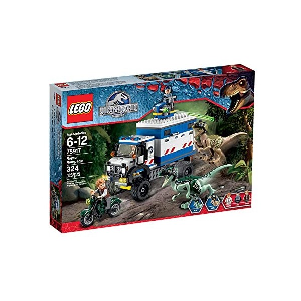 LEGO Jurassic World - 75917 - Jeu De Construction - La Destruction du Vélociraptor