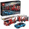 LEGO Technic Car Transporter 42098 Toy Truck and Trailer Building Set with Blue Car, Best Engineering and STEM Toy for Boys a