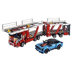 LEGO Technic Car Transporter 42098 Toy Truck and Trailer Building Set with Blue Car, Best Engineering and STEM Toy for Boys a