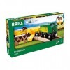 Brio World - 33404 - Train des Animaux de la Ferme - Pour circuit de train en bois - Inclus : 1 vache et 1 cheval - Jouet pou