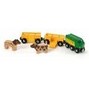 Brio World - 33404 - Train des Animaux de la Ferme - Pour circuit de train en bois - Inclus : 1 vache et 1 cheval - Jouet pou