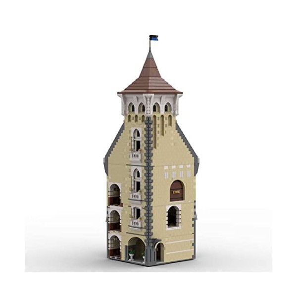 EnWind Modèle château médiéval DIY - Sous-module - Kit de blocs modulaires - Compatible avec larchitecture Lego MOC-131259 H