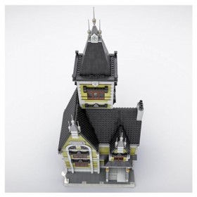 Modulaire Architecture Blocs De Construction 3723pièces MOC Old Mansion Haunted House Nano Micro Blocs De Construction Mini E
