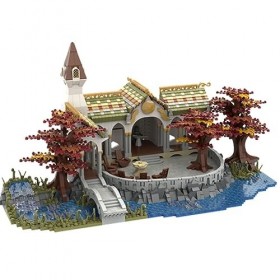 Modulaire Architecture Blocs De Construction 3997pièces MOC for Rivendell - Council of Elrond Nano Micro Blocs De Constructio