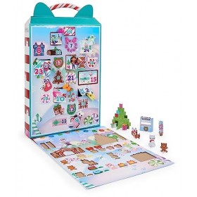Gabby et la Maison Magique - Gabbys Dollhouse - Calendrier de l’avent 2023 pour Noël Avec 24 Surprises, Figurines et Accesso