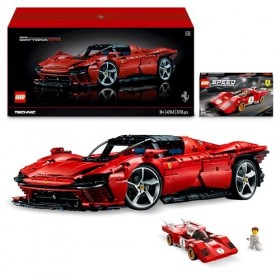 LEGO Ferrari Pack : Jouet de Voiture Technic Ferrari Daytona SP3 42143 pour Enfants et Kit de Modélisme Ferrari 512 M 1970 