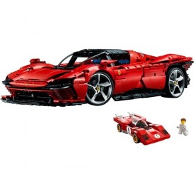 LEGO Ferrari Pack : Jouet de Voiture Technic Ferrari Daytona SP3 42143 pour Enfants et Kit de Modélisme Ferrari 512 M 1970 