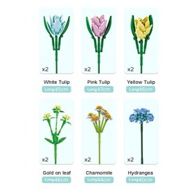 KKYKP Bouquet de bouquet de fleurs DIY Ensemble de décoration de briques végétaux