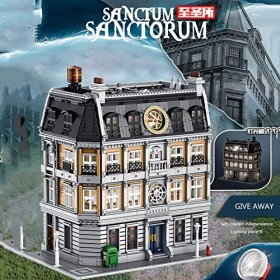 Ensembles De Construction De Maisons Modulaires, 6619 Pièces, Architecture À Quatre Étages Avec Kit Déclairage À LED, Blocs 