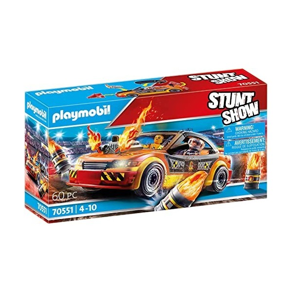 Playmobil 70551 Stuntshow Voiture Crash Test Mannequin- Stuntshow- Stuntshow- Saut Voiture