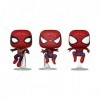 Funko Pop! Marvel: Spiderman No Way Home 2021 - Spider-Man - 3PK - Leaping SM - Exclusivité Amazon - Figurine en Vinyle à Col