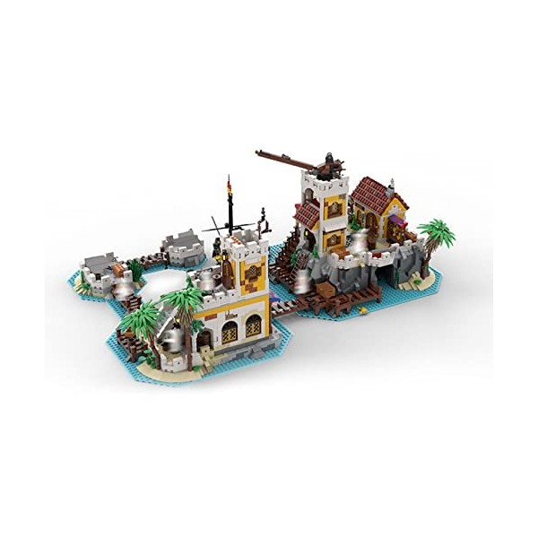 MOC-126355 Architecture Street View Pirate Empire Trading Station Kit de Construction de Blocs de Construction de Maison Modu