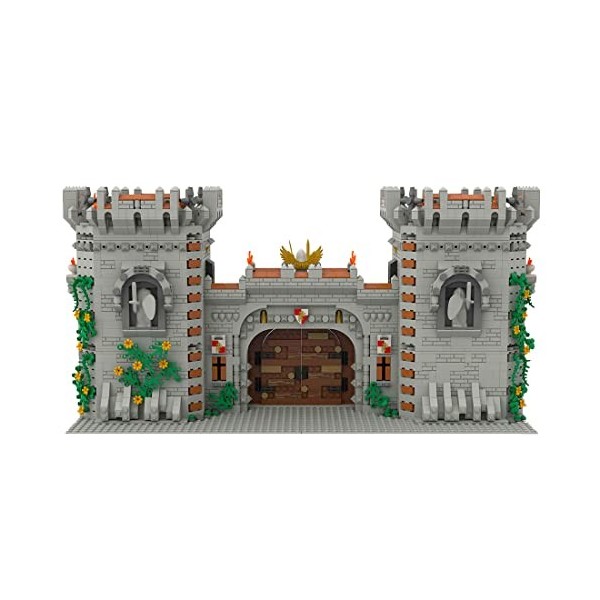 FATOX Briques darchitecture de maison modulaire, 3777 pièces Château médiéval Kit de modélisation Blocs de serrage Maison de