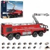 FYHCY Camion de Pompiers avec 13 Moteurs, modèle de Camion de Pompiers pneumatique MK 19004, 6653 pièces avec kit de Construc