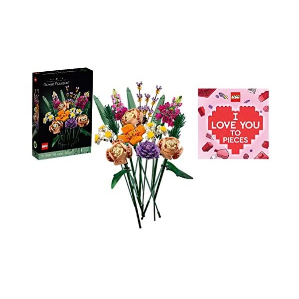 Lego Coffret cadeau Roses 40460 Love Birds 40522 Brickheadz 40462 Cadre photo 40173 + livre I Love You to Pieces livre Flowe