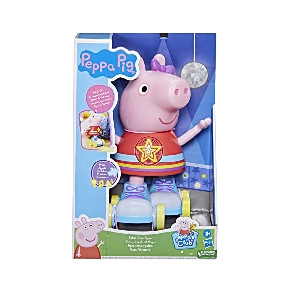 Peppa Pig Roller Disco Peppa Jouet avec Action à Tirer 28 cm de Haut avec lumières, Discours, Musique à partir de 3 Ans, F483