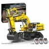 YaYashow Technic Excavatrice - La Pelle sur Chenilles Jeux de Construction avec Moteur et 2.4G Telecommande, 2071 Pièces Bloc