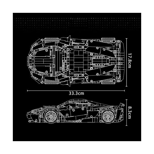 BANDRA Technic Kit de blocs de construction télécommandés pour voiture de course Compatible avec Lego