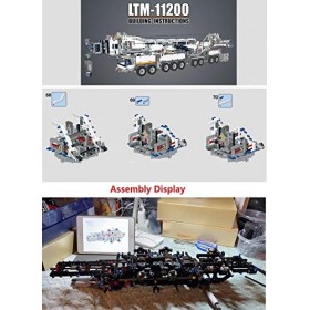 PEXL Technic Grue Liebherr LTM 11200 V2-7986 Brique et 8 Moteur - 1:20 Maquette RC/APP Grue Tout Terrain - Jeu de Constructio