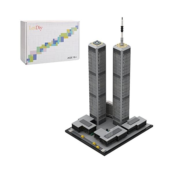 WUBA 4850 pièces 1/1000 World Trade Center Grandes briques de modélisme, blocs de construction darchitecture célèbres, compa