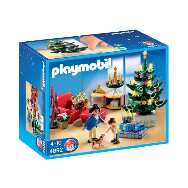 Playmobil - 4892 - Jeu de construction - Salon avec décorations de Noël