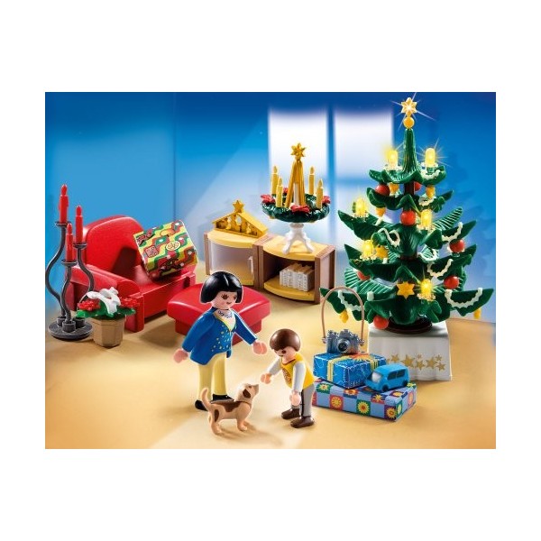 Playmobil - 4892 - Jeu de construction - Salon avec décorations de Noël