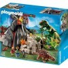 Playmobil - 5230 - Jeu de Construction - Tyrannosaure et Saichania avec Volcan