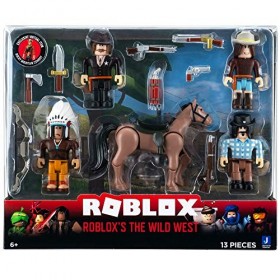 Roblox Collection Action-Pack de Cinq Figurines Wild West [Comprend Un Objet Virtuel Exclusif], ROB0397