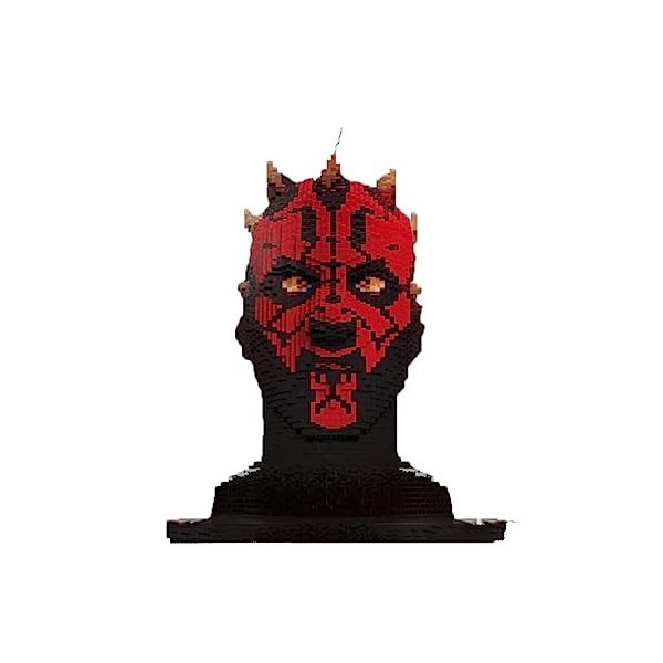 LABULADUO MOC Ensemble de blocs de construction Darth Maul Bust Star Wars Series Jouet dassemblage de casque environ 8888 p