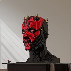 LABULADUO MOC Ensemble de blocs de construction Darth Maul Bust Star Wars Series Jouet dassemblage de casque environ 8888 p