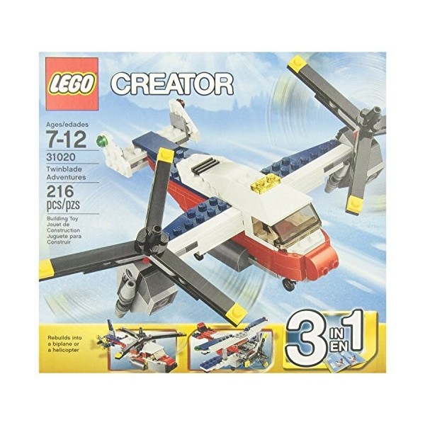Creator LEGO 216 Pcs Twinblade Adventures 3-in-1 Brick Box Building Toys