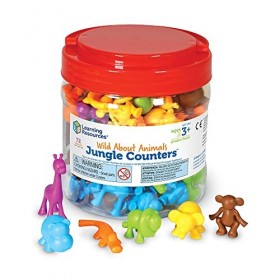 Seau danimaux de la jungle à compter Dingues danimaux de Learning Resources ensemble de 72&nbsp;pièces 