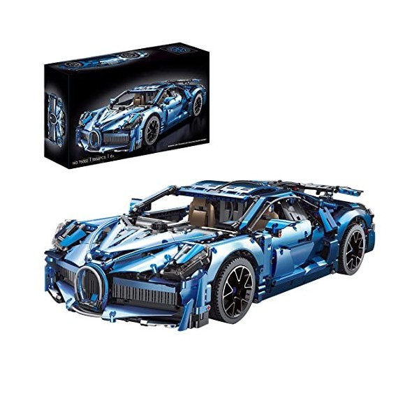 YANYUESHOP 1/8 Technic Car Building Blocks, 3728pcs MOC Race Car Building Set Collectable Car Compatible avec Lego Technic