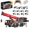 Bybo Technique grue camion à grue avec 11 moteurs et télécommande, 4885 pièces, compatible avec Lego Techni