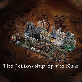 Explorers MOC-123809 Modèle de château darchitecture médiévale, kit de construction modulaire, cadeaux pour adultes et enfan