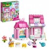 LEGO 10942 Duplo Disney La Maison et Le café de Minnie, Maison de poupée avec Daisy, Jouet Enfant 2 Ans et Plus