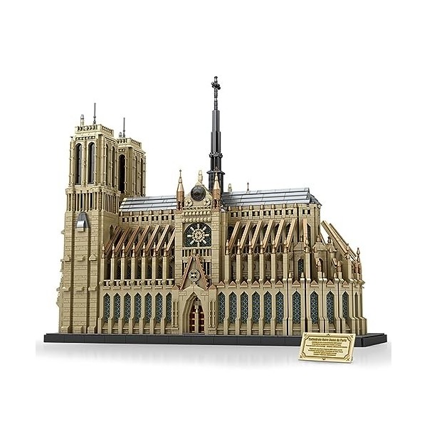 LuminaNova MOC Kit darchitecture 8868 pièces modèle cathédrale Notre-Dame - Kit de maison modulaire - Vue sur la rue - Blocs