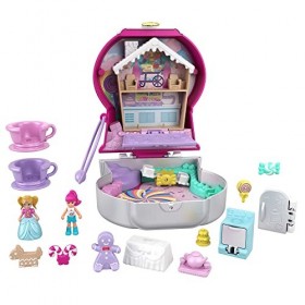Polly Pocket Coffret Univers La Machine À Bonbons, Mini-figurines Polly et Margot, 5 surprises et 12 accessoires, Jouet pour 