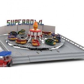 LuminaNova Kit darchitecture DIY - 2839 pièces - Superbowl - Marée foraine - Modèle de scène de rue - Jeu de blocs de constr