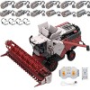 Sci-Tech Kit de blocs de construction pour tracteur de moissonneuse agricole, 6928 pièces de voiture de ferme télécommandée a