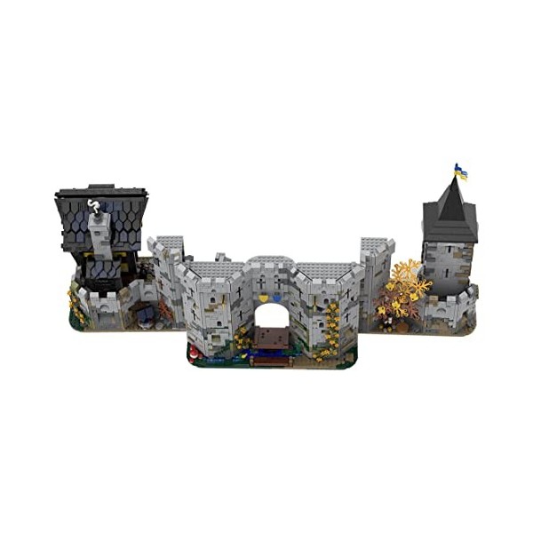 HUAN Ensemble MOC113094 5812 pièces de blocs de construction Château médiéval Black Falcons Fortress Anno 2022 MOC113094 5