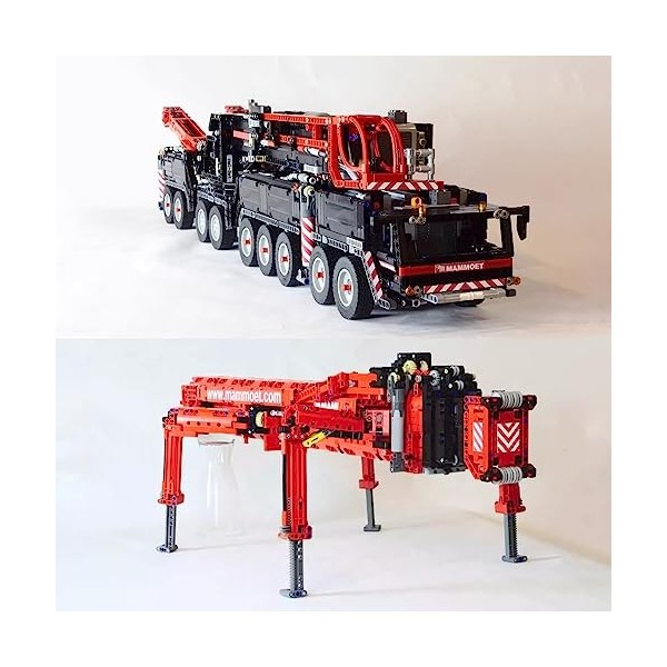 LTM 11200, 7986 Blocs de serrage, technologie télécommandée Crane Truck MOC Set, Compatible avec Lego Technic A